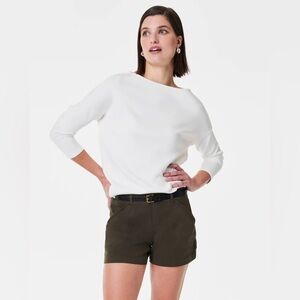 NWT Spanx Stretch Twill Shorts, 4"